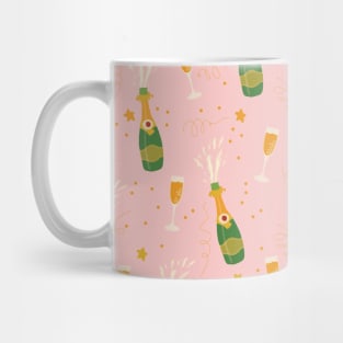 Champagne Bottles Pink Mug